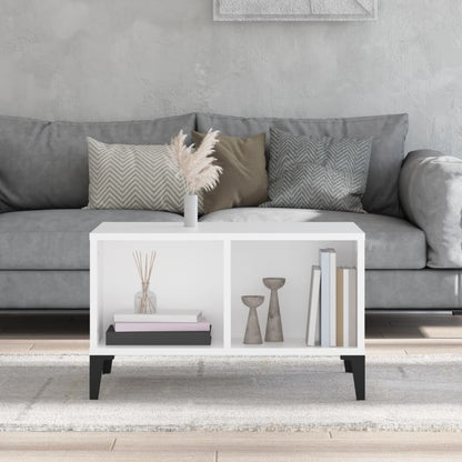 Tavolino da Salotto Bianco 60x50x36,5 cm in Legno Multistrato | homemem39