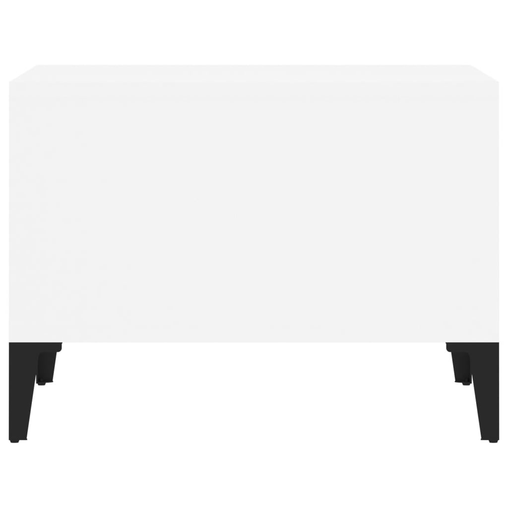Tavolino da Salotto Bianco 60x50x36,5 cm in Legno Multistrato | homemem39