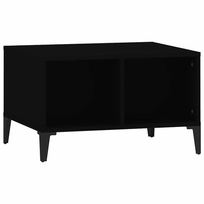 Tavolino da Salotto Nero 60x50x36,5 cm in Legno Multistrato | homemem39