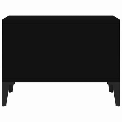 Tavolino da Salotto Nero 60x50x36,5 cm in Legno Multistrato
