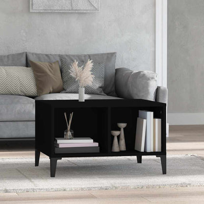 Tavolino da Salotto Nero 60x50x36,5 cm in Legno Multistrato | homemem39