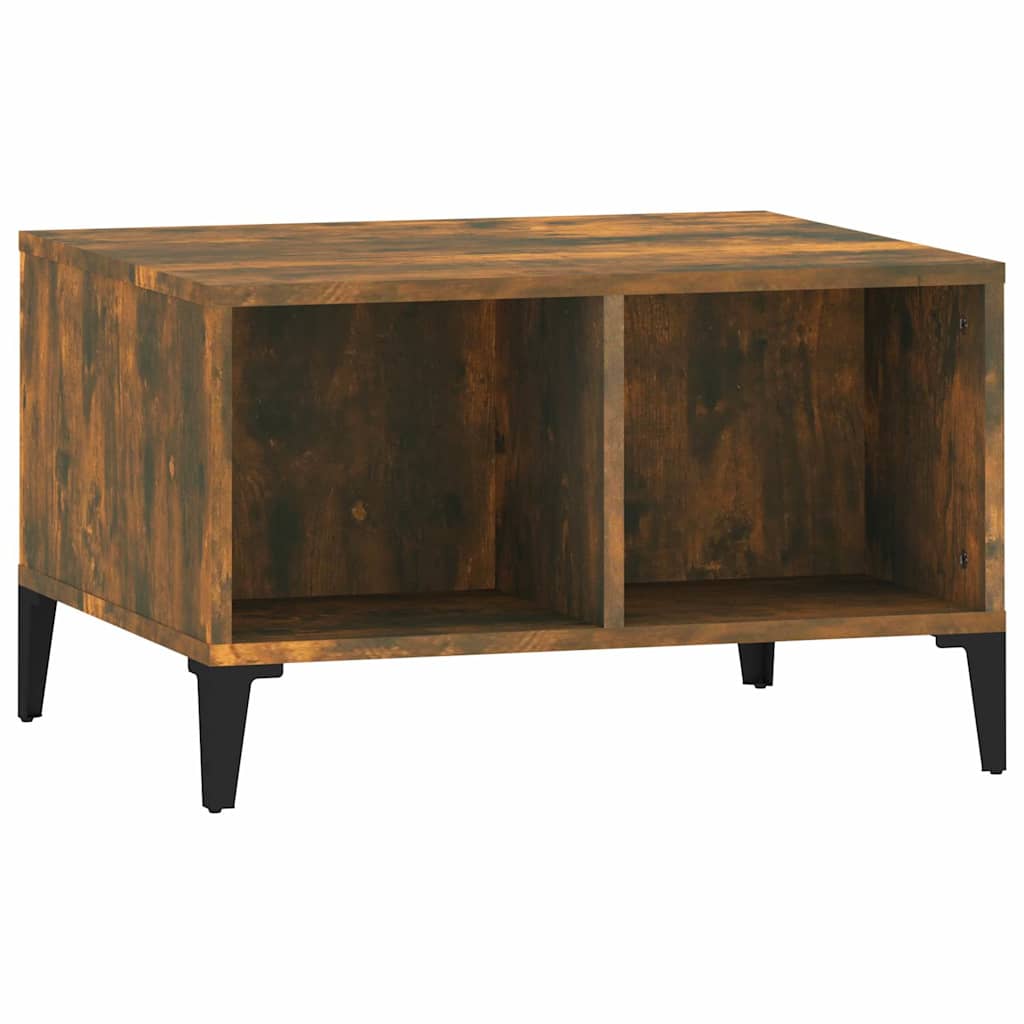 Tavolino da Salotto Rovere Fumo 60x50x36,5 cm Legno Multistrato