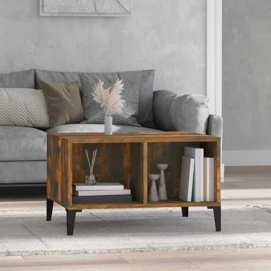 Tavolino da Salotto Rovere Fumo 60x50x36,5 cm Legno Multistrato | homemem39