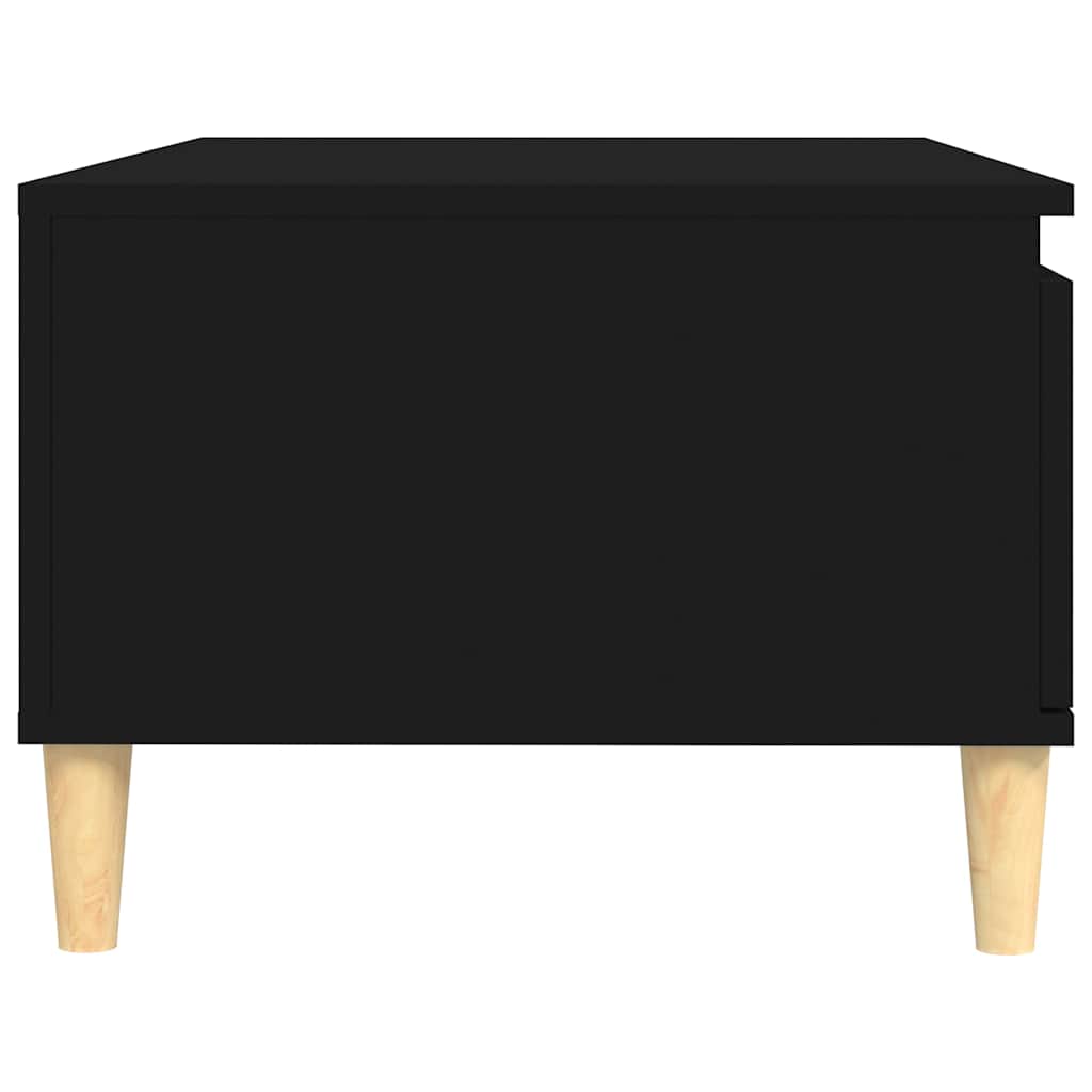 Tavolino da Salotto Nero 90x50x36,5 cm in Legno Multistrato
