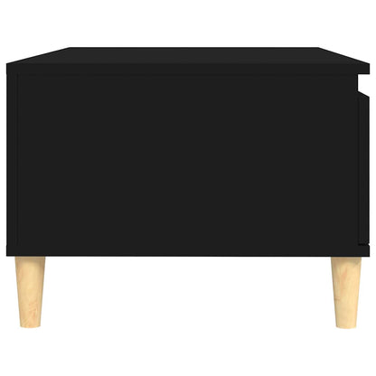 Tavolino da Salotto Nero 90x50x36,5 cm in Legno Multistrato