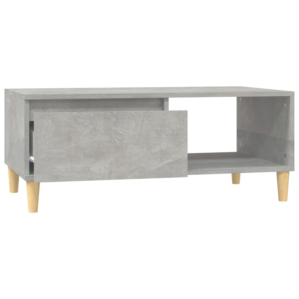 Tavolino Salotto Grigio Cemento 90x50x36,5 cm Legno Multistrato | homemem39
