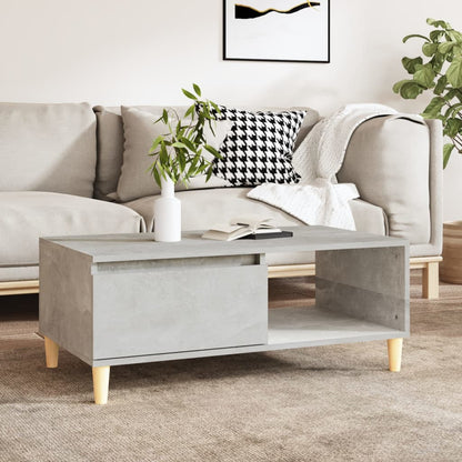 Tavolino Salotto Grigio Cemento 90x50x36,5 cm Legno Multistrato | homemem39