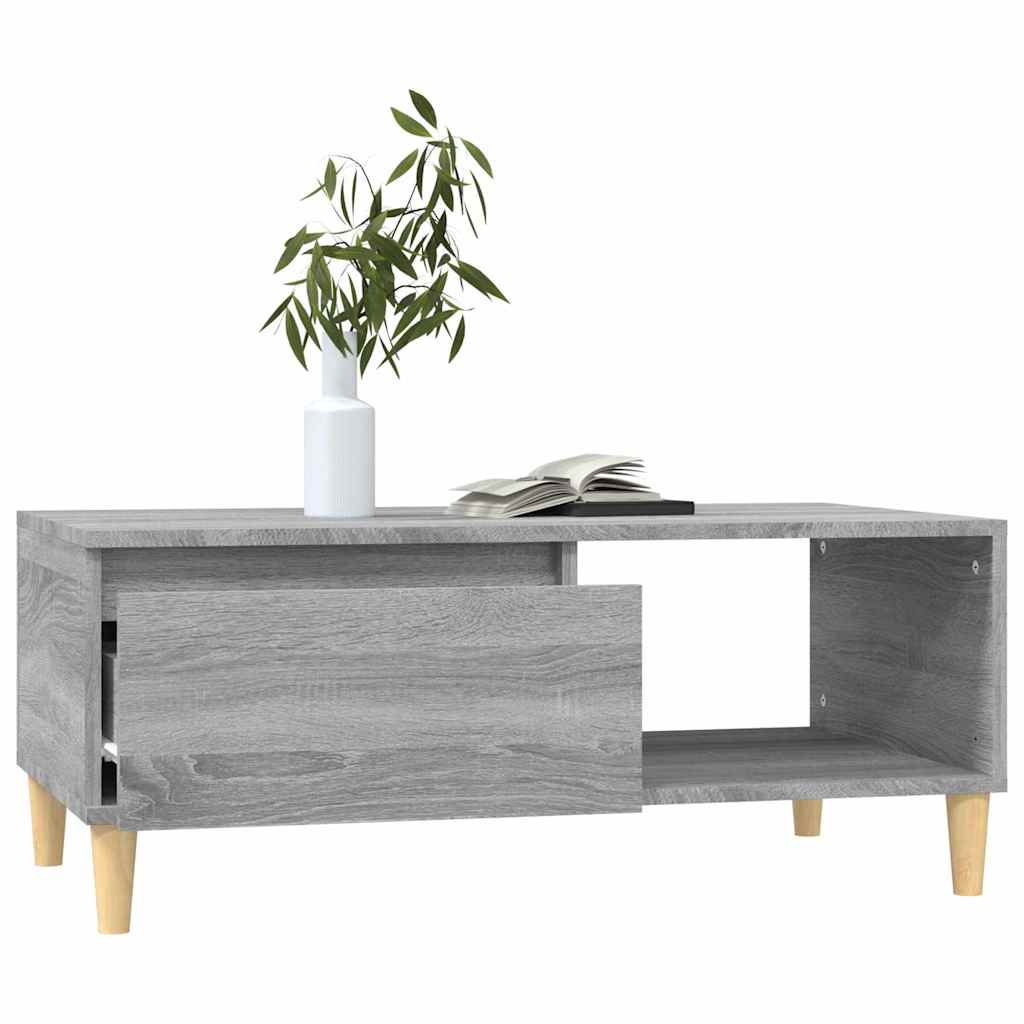 Tavolino Salotto Grigio Sonoma 90x50x36,5 cm Legno Multistrato