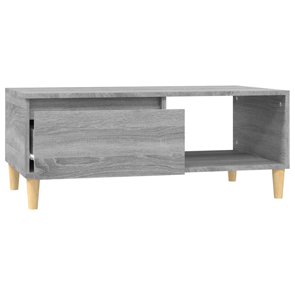 Tavolino Salotto Grigio Sonoma 90x50x36,5 cm Legno Multistrato