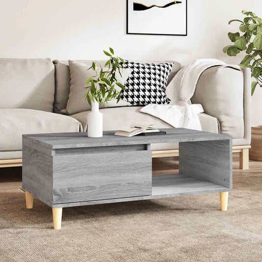 Tavolino Salotto Grigio Sonoma 90x50x36,5 cm Legno Multistrato | homemem39