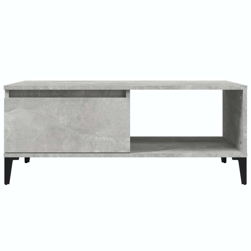 Tavolino Salotto Grigio Cemento 90x50x36,5 cm Legno Multistrato | homemem39