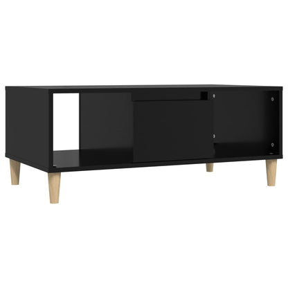 Tavolino da Salotto Nero 90x50x36,5 cm in Legno Multistrato | homemem39
