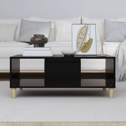 Tavolino da Salotto Nero 90x50x36,5 cm in Legno Multistrato | homemem39