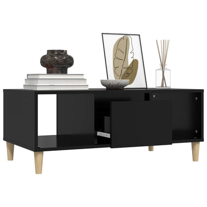 Tavolino da Salotto Nero 90x50x36,5 cm in Legno Multistrato | homemem39