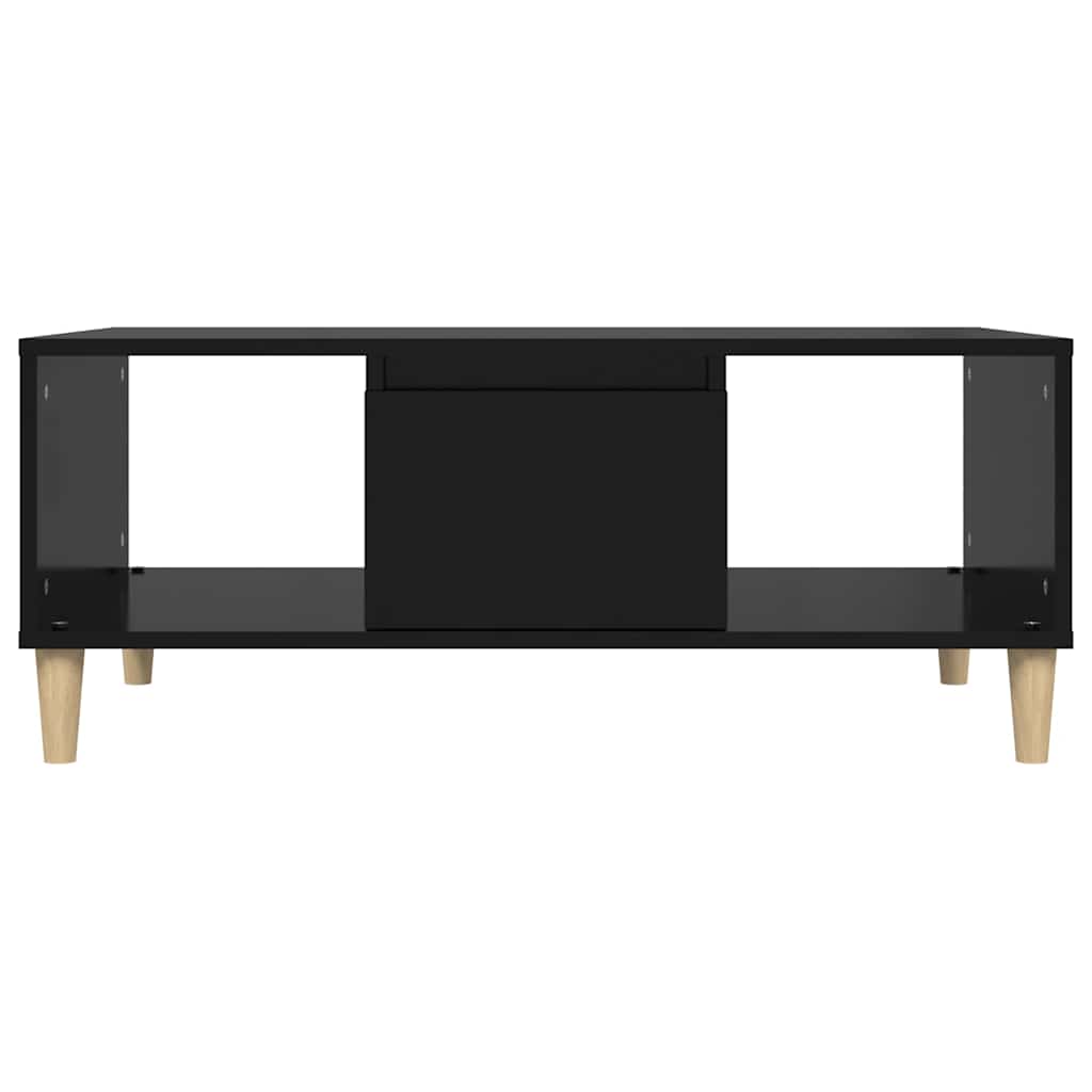 Tavolino da Salotto Nero 90x50x36,5 cm in Legno Multistrato