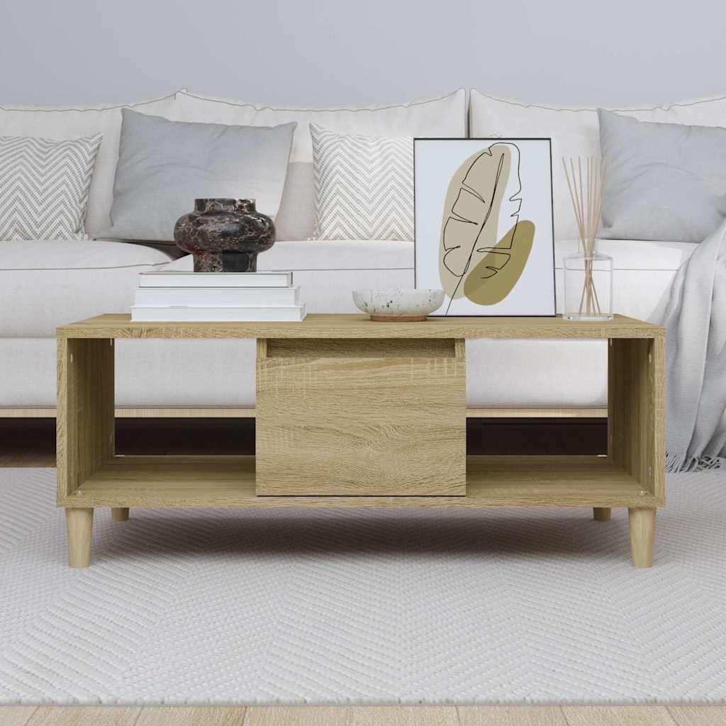 Tavolino Salotto Rovere Sonoma 90x50x36,5 cm Legno Multistrato