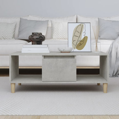 Tavolino Salotto Grigio Cemento 90x50x36,5 cm Legno Multistrato | homemem39