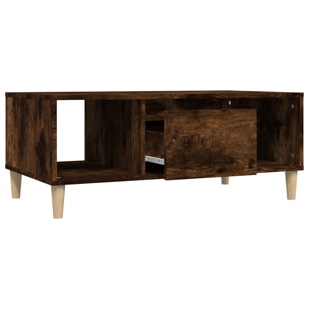 Tavolino da Salotto Rovere Fumo 90x50x36,5 cm Legno Multistrato | homemem39