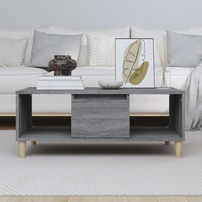 Tavolino Salotto Grigio Sonoma 90x50x36,5 cm Legno Multistrato | homemem39