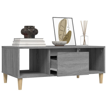 Tavolino Salotto Grigio Sonoma 90x50x36,5 cm Legno Multistrato | homemem39