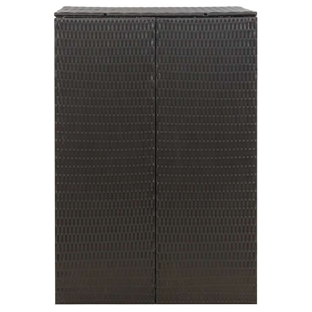 Copribidone Singolo Nero 70x80x117 cm in Polyrattan | homemem39
