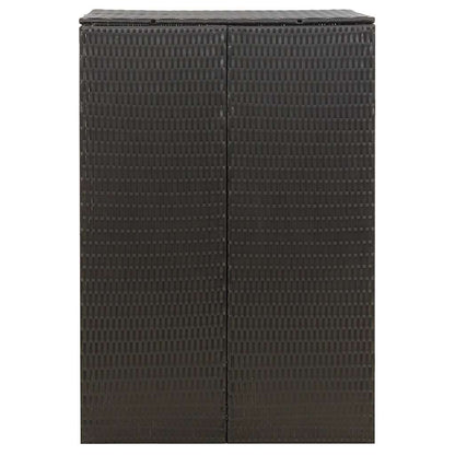 Copribidone Singolo Nero 70x80x117 cm in Polyrattan | homemem39