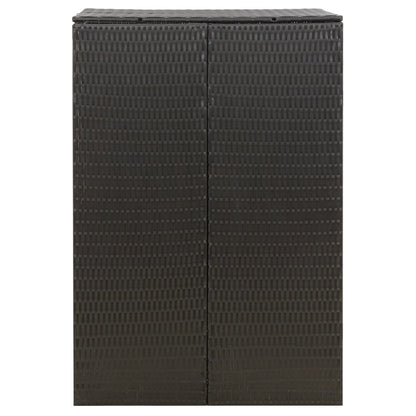 Copribidone Singolo Nero 70x80x117 cm in Polyrattan - homemem39