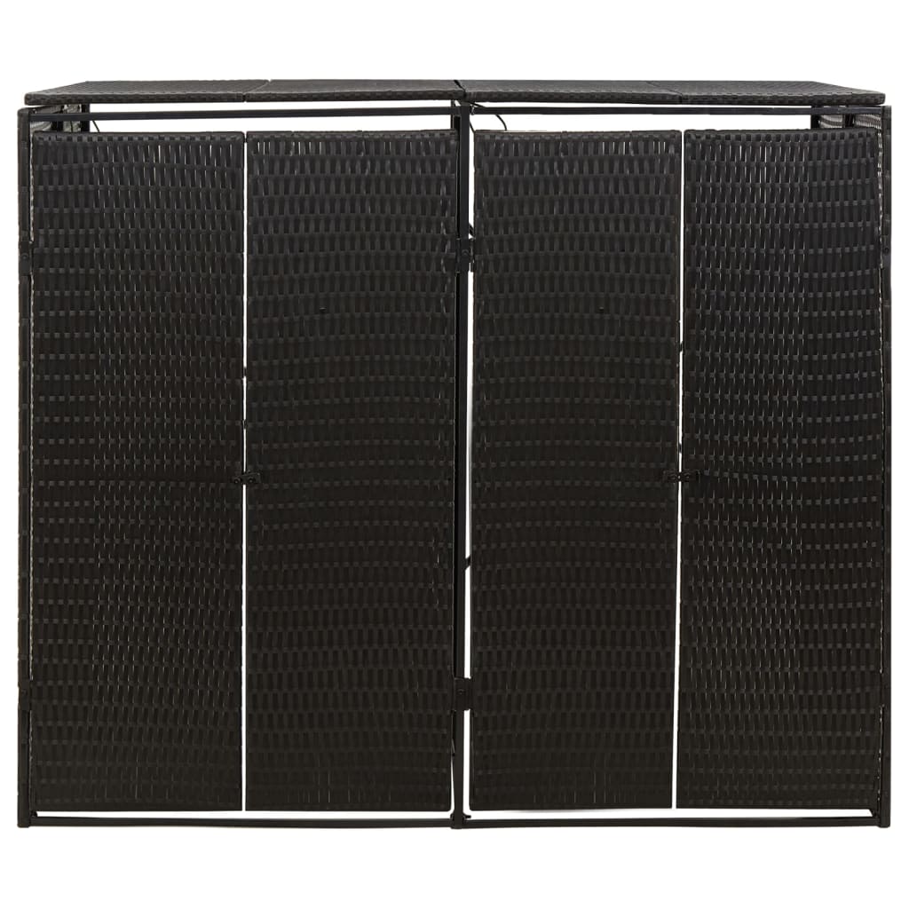 Copribidone Doppio Nero 140x80x117 cm in Polyrattan | homemem39