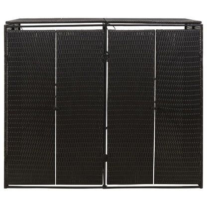 Copribidone Doppio Nero 140x80x117 cm in Polyrattan | homemem39