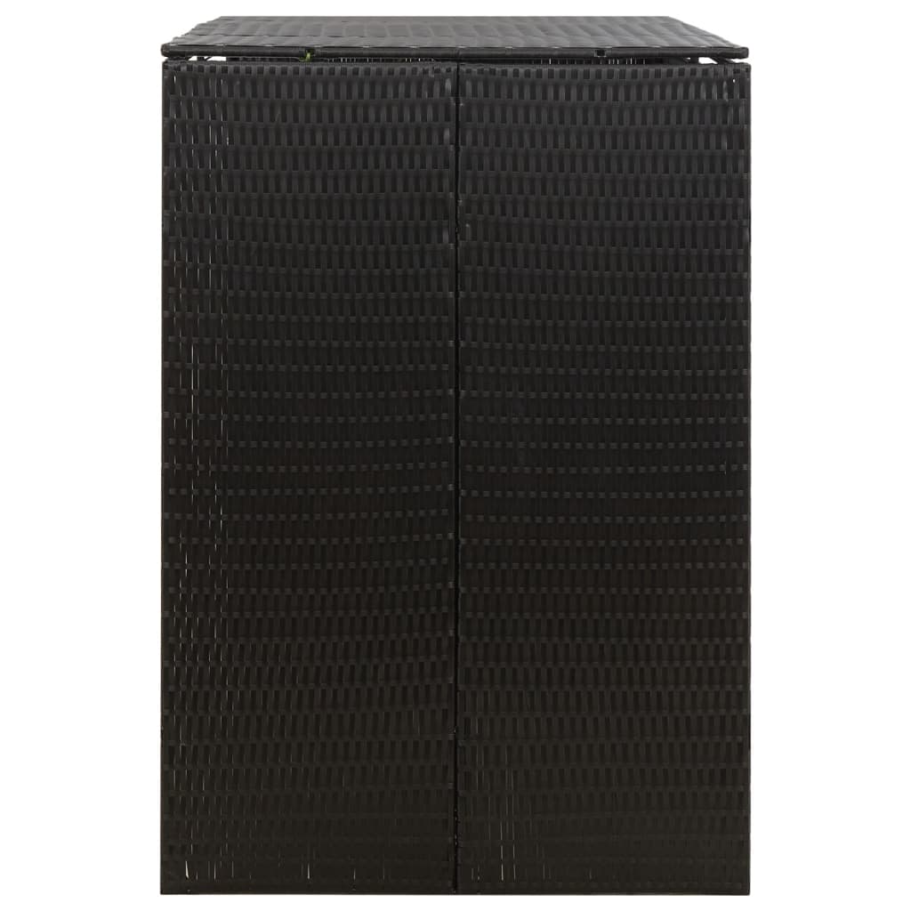 Copribidone Doppio Nero 140x80x117 cm in Polyrattan | homemem39