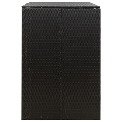 Copribidone Doppio Nero 140x80x117 cm in Polyrattan | homemem39