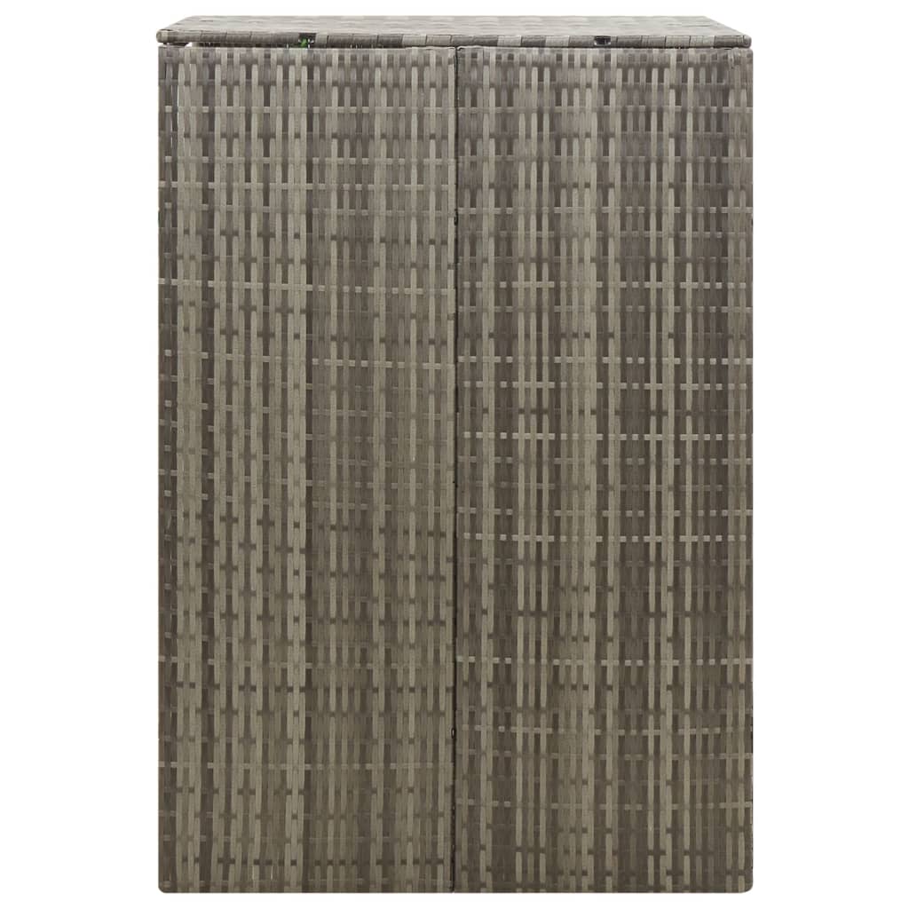 Copribidone Singolo Grigio 70x80x117 cm in Polyrattan - homemem39