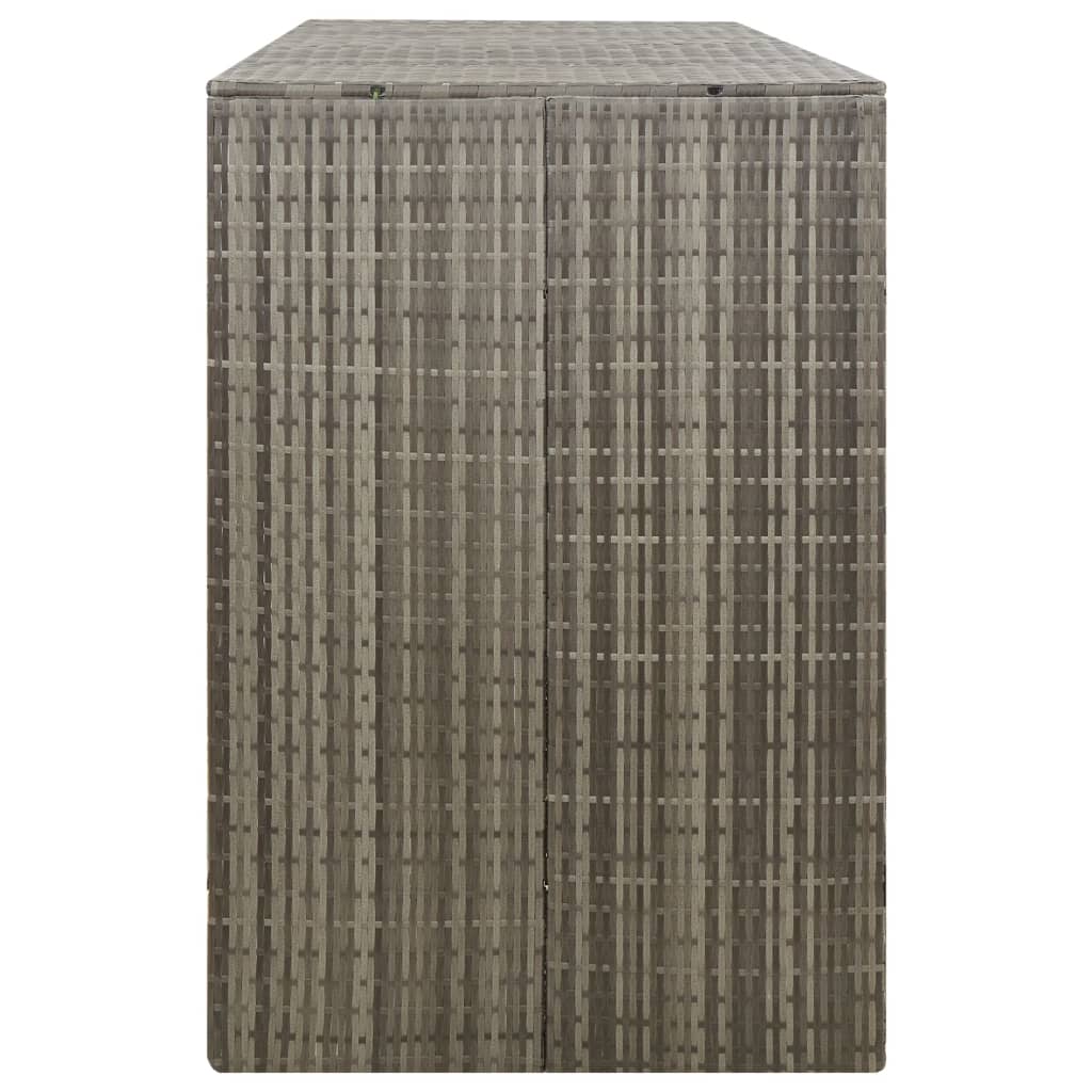Copribidone Triplo Grigio 207x80x117 cm in Polyrattan - homemem39