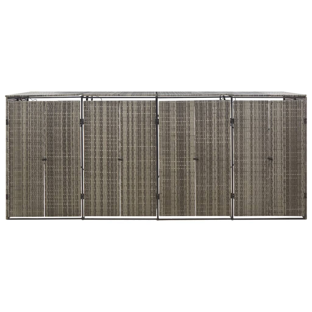 Copribidone Quadruplo 274x80x117 cm in Polyrattan