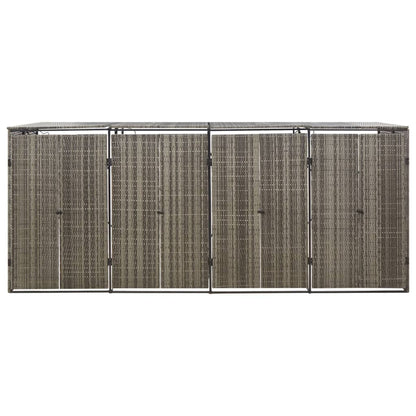 Copribidone Quadruplo 274x80x117 cm in Polyrattan