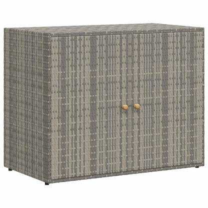 Mobile Portaoggetti da Giardino Grigio 100x55,5x80cm Polyrattan - homemem39