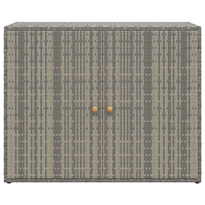 Mobile Portaoggetti da Giardino Grigio 100x55,5x80cm Polyrattan - homemem39