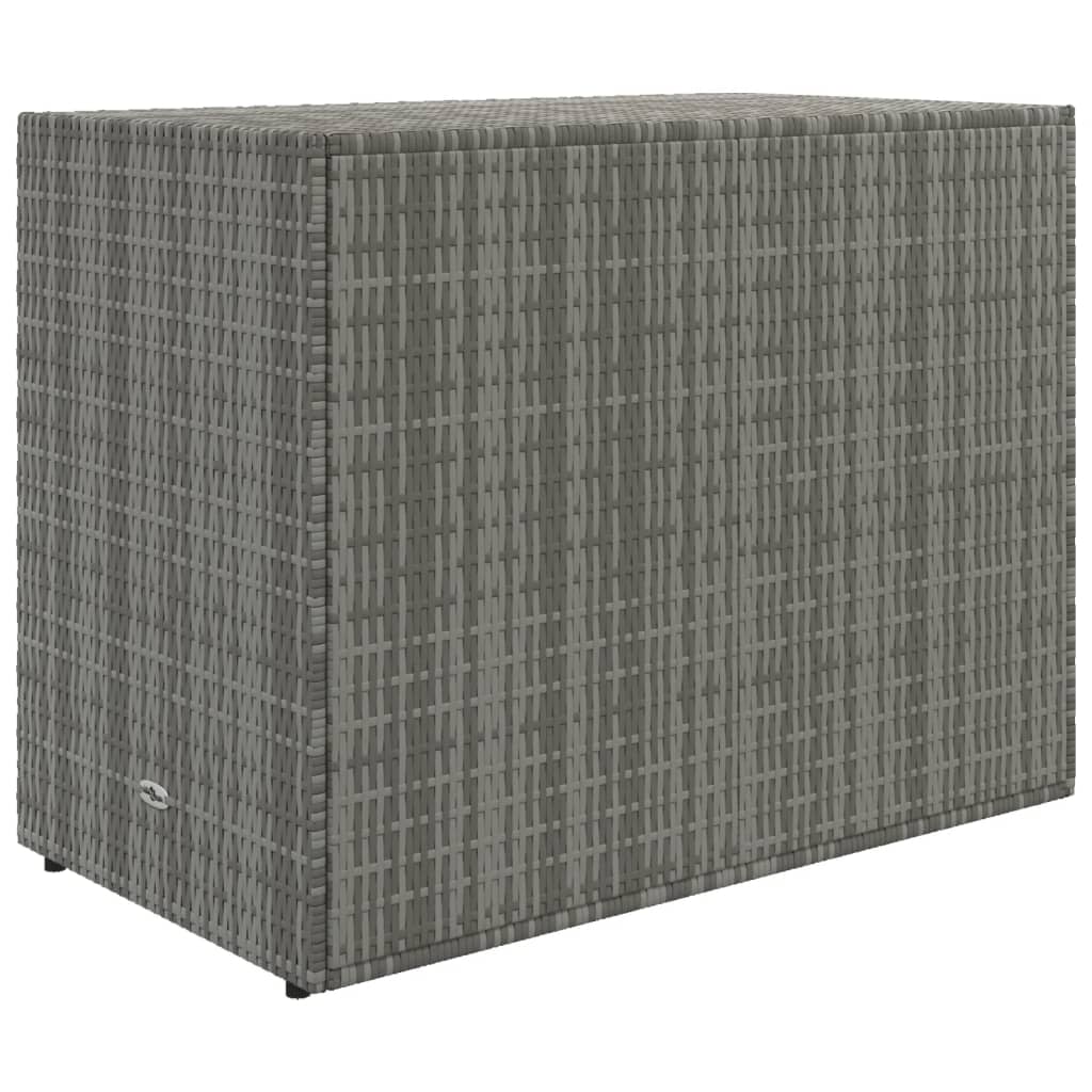 Mobile Portaoggetti da Giardino Grigio 100x55,5x80cm Polyrattan - homemem39