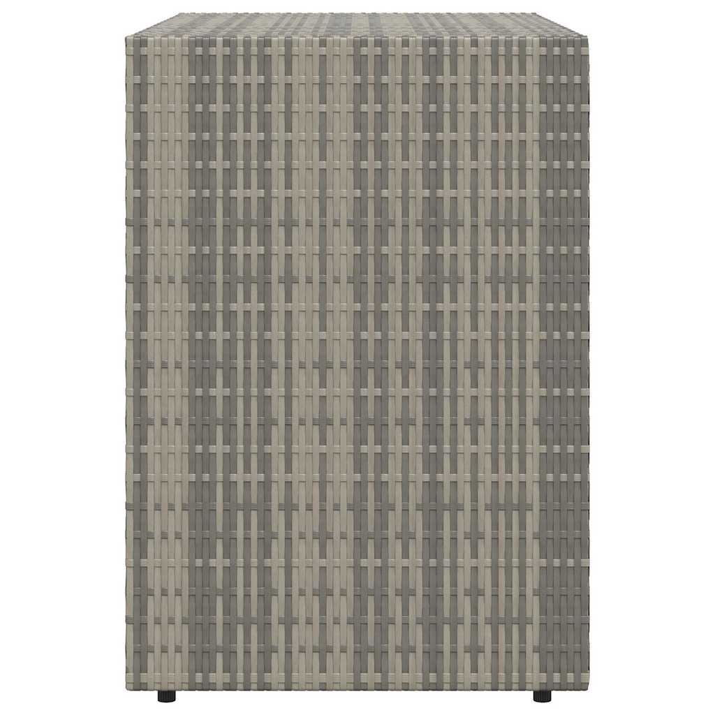 Mobile Portaoggetti da Giardino Grigio 100x55,5x80cm Polyrattan