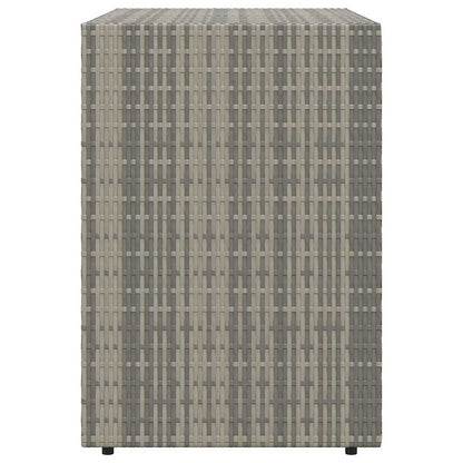 Mobile Portaoggetti da Giardino Grigio 100x55,5x80cm Polyrattan