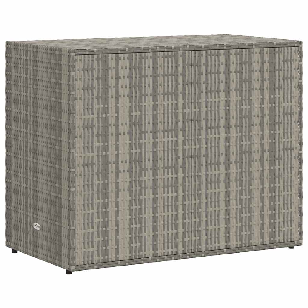 Mobile Portaoggetti da Giardino Grigio 100x55,5x80cm Polyrattan | homemem39