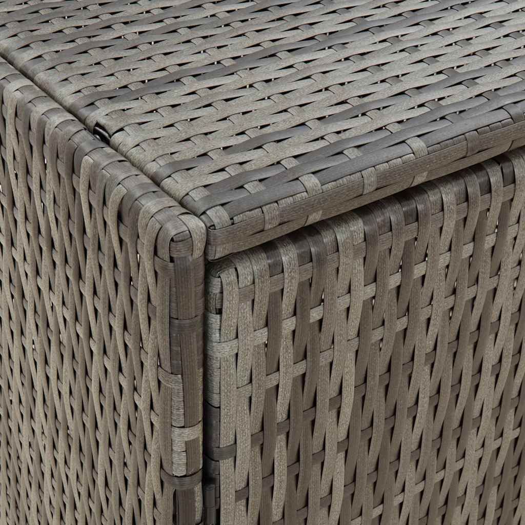 Mobile Portaoggetti da Giardino Grigio 100x55,5x80cm Polyrattan | homemem39