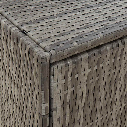 Mobile Portaoggetti da Giardino Grigio 100x55,5x80cm Polyrattan - homemem39