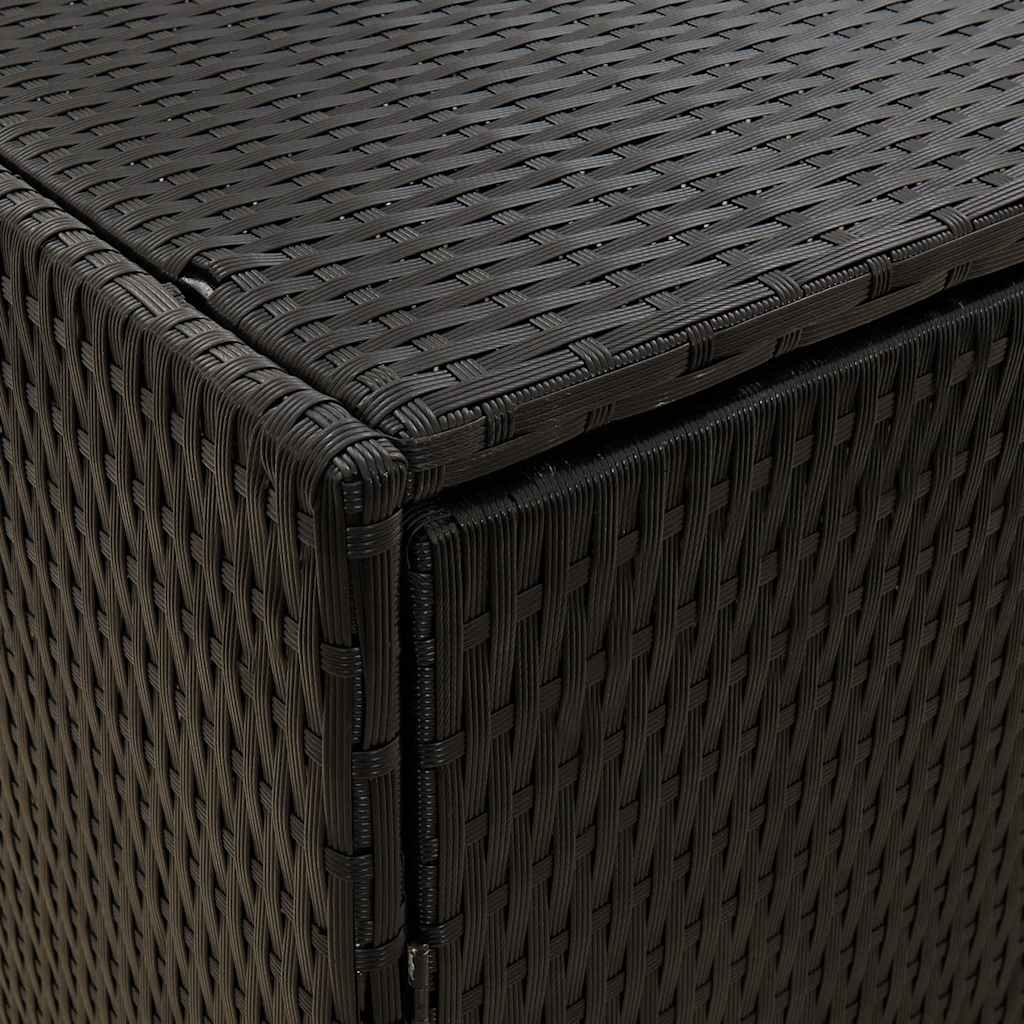 Armadietto Portaoggetti da Giardino Nero 59x40x180cm Polyrattan | homemem39