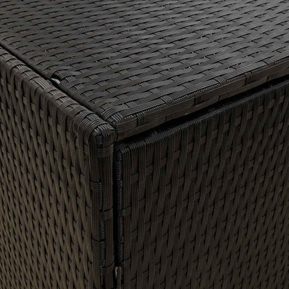 Armadietto Portaoggetti da Giardino Nero 59x40x180cm Polyrattan | homemem39