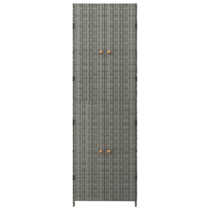 Gartenschrank 59x40x180 cm aus Polyrattan