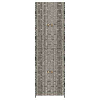 Armadietto Portaoggetti da Giardino 59x40x180 cm in Polyrattan