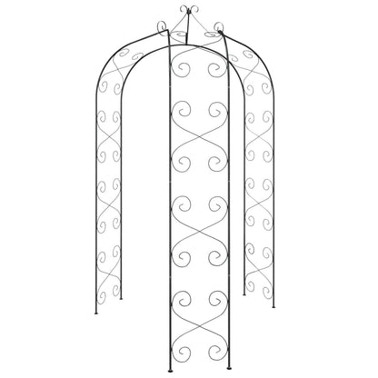 Arco da Giardino Nero Ø180x255 cm Acciaio - homemem39