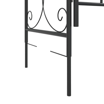 Arco da Giardino con Cancello Nero 108x45x235 cm Acciaio | homemem39