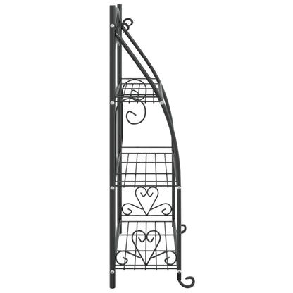 Fioriera Nera 56x30x96cm in Acciaio | homemem39